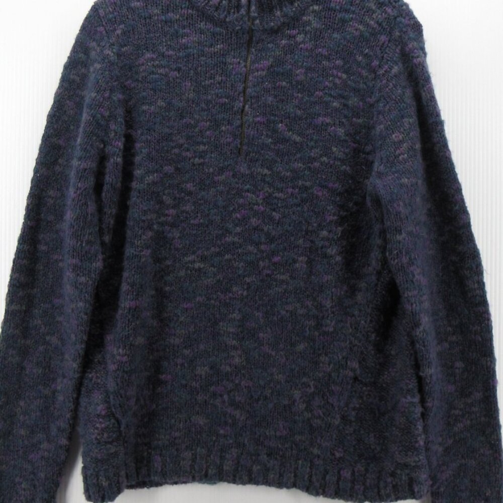 Woolrich Sweater Medium Wool Blend Speckled 1/4 Zip Pullover Knit